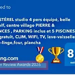 Cap Esterel 4 Pers Equipe, Belle Vue Golf, Centre Village Pierre & , Parking Inclus Et 5 Piscines Acces Gratuit, Clim, Wifi, Tv, Lave-vaisselle Et Lave-linge,four, Plancha Apartmán *